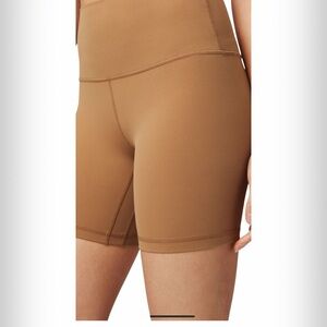 Lazy pants Tan Seamless high waisted Biker Shorts Sz L